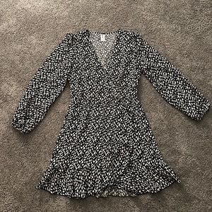 Black and white animal print dress - size M